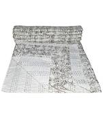 Kantha Quilt Queen Cotton Vintage Throw Blanket Multi Design Indian Handmade GDR0248