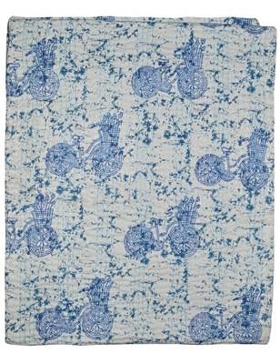 Kantha Quilt Queen Cotton Vintage Throw Blanket Multi Design Indian Handmade GDR0249 2