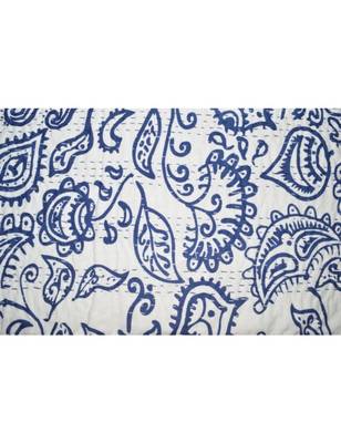 Kantha Quilt Queen Cotton Vintage Throw Blanket Multi Design Indian Handmade GDR0257 3