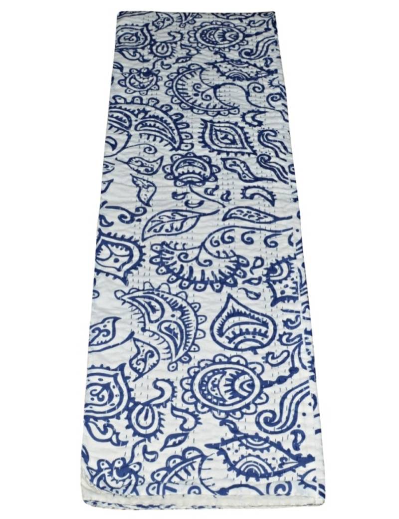 Kantha Quilt Queen Cotton Vintage Throw Blanket Multi Design Indian Handmade GDR0257