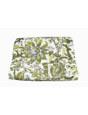 Kantha Quilt Queen Cotton Vintage Throw Blanket Multi Design Indian Handmade GDR0259 1