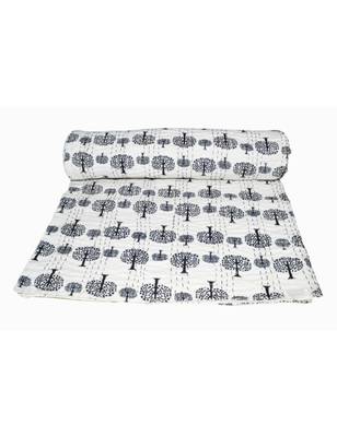 Kantha Quilt Queen Cotton Vintage Throw Blanket Multi Design Indian Handmade GDR0260 1