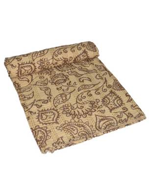 Kantha Quilt Queen Cotton Vintage Throw Blanket Multi Design Indian Handmade GDR0292 1