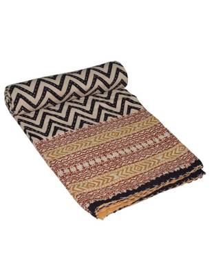 Kantha Quilt Queen Cotton Vintage Throw Blanket Multi Design Indian Handmade GDR0295 1