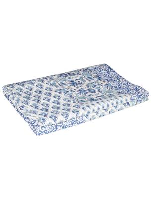 Kantha Quilt Queen Cotton Vintage Throw Blanket Multi Design Indian Handmade GDR0357 1