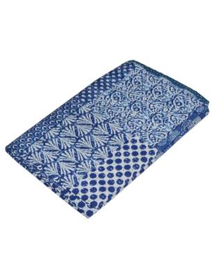 Kantha Quilt Queen Cotton Vintage Throw Blanket Multi Design Indian Handmade GDR0392 1