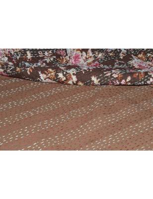 Kantha Quilt Queen Cotton Vintage Throw Blanket Multi Design Indian Handmade GDR0394 4