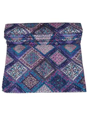 Kantha Quilt Queen Cotton Vintage Throw Blanket Multi Design Indian Handmade GDR0397 1