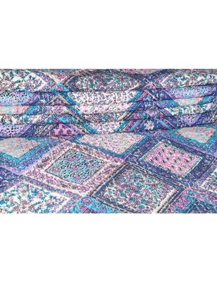 Kantha Quilt Queen Cotton Vintage Throw Blanket Multi Design Indian Handmade GDR0397 2