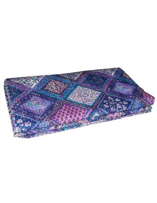 Kantha Quilt Queen Cotton Vintage Throw Blanket Multi Design Indian Handmade GDR0397 5