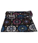 Kantha Quilt Queen Cotton Vintage Throw Blanket Multi Design Indian Handmade GDR0408