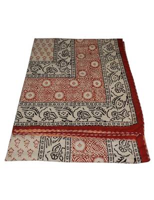 Kantha Quilt Queen Cotton Vintage Throw Blanket Multi Design Indian Handmade GDR0455 2