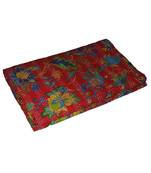 Kantha Quilt Queen Cotton Vintage Throw Blanket Multi Design Indian Handmade GDR0479