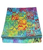 Kantha Quilt Queen Cotton Vintage Throw Blanket Multi Design Indian Handmade GDR0507