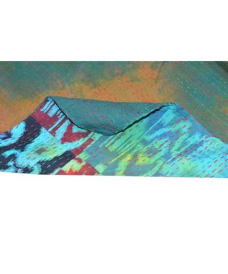 Kantha Quilt Queen Cotton Vintage Throw Blanket Multi Design Indian Handmade GDR0507 4