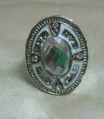 Trendy white ring