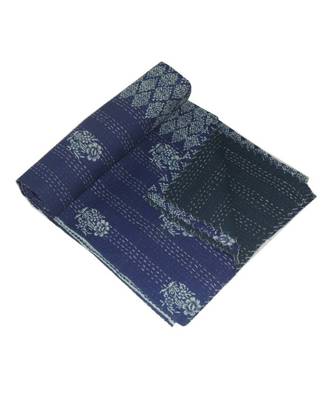 Kantha Quilt Queen Cotton Vintage Throw Blanket Multi Design Indian Handmade GDR0540 1
