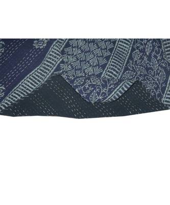 Kantha Quilt Queen Cotton Vintage Throw Blanket Multi Design Indian Handmade GDR0540 2