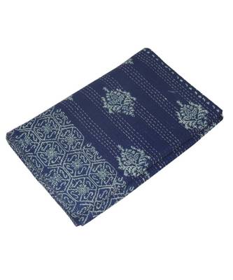 Kantha Quilt Queen Cotton Vintage Throw Blanket Multi Design Indian Handmade GDR0543 3