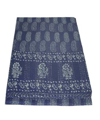 Kantha Quilt Queen Cotton Vintage Throw Blanket Multi Design Indian Handmade GDR0545 1
