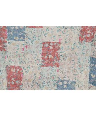 Kantha Quilt Queen Cotton Vintage Throw Blanket Multi Design Indian Handmade GDR0584 3