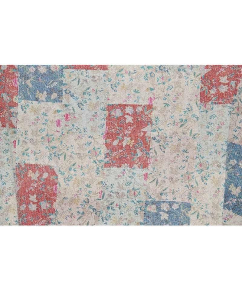 Kantha Quilt Queen Cotton Vintage Throw Blanket Multi Design Indian Handmade GDR0584