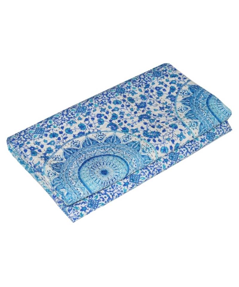 Kantha Quilt Queen Cotton Vintage Throw Blanket Multi Design Indian Handmade GDR0597