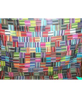 Kantha Quilt Queen Cotton Vintage Throw Blanket Multi Design Indian Handmade GDR0602 3