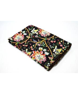 Kantha Quilt Queen Cotton Vintage Throw Blanket Multi Design Indian Handmade GDR0606 2