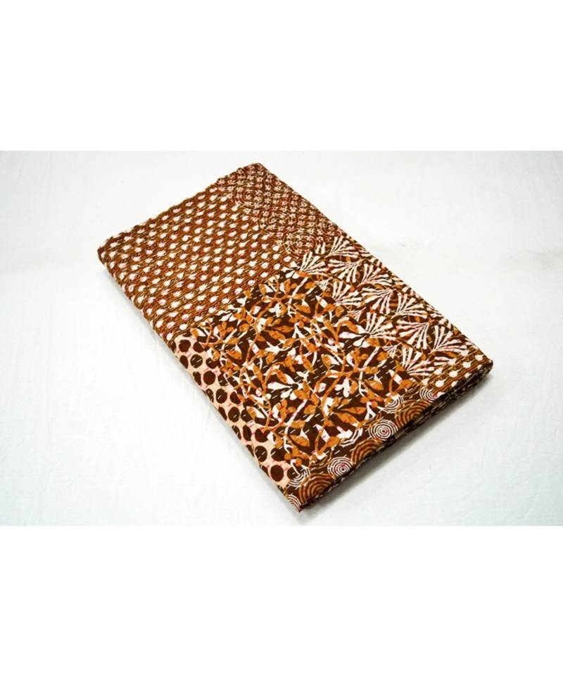 Kantha Quilt Queen Cotton Vintage Throw Blanket Multi Design Indian Handmade GDR0609