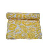 Kantha Quilt Queen Cotton Vintage Throw Blanket Multi Design Indian Handmade GDR0620