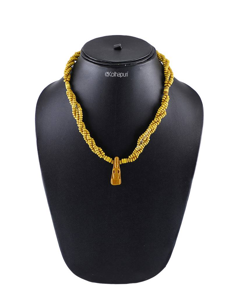 Wooden Spiral Kanthi Mala/Holy Basil Rosary/Kanthi Tulsi Mala For Pooja Chanting Or Wearing