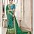 Green embroidered silk blend saree with blouse