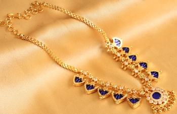 GORGEOUS GOLD PLATED BLUE PALAKKA 