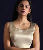 Silver faux Georgette readymade blouse