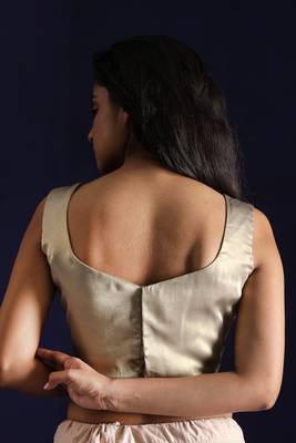 Silver faux Georgette readymade blouse 2