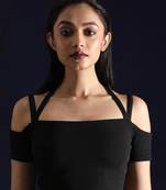 Black Lycra readymade blouse