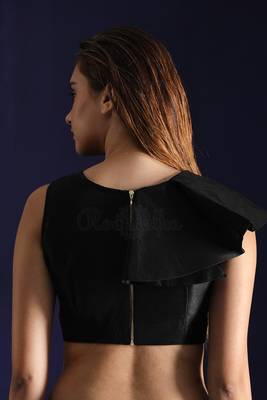 Black Dupion readymade blouse 2