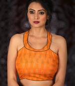 Orange Cotton readymade blouse