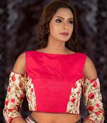 Multicoloured Dupion readymade blouse