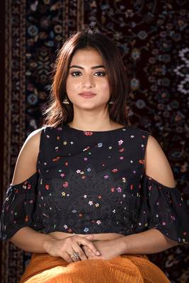 Black Cotton readymade blouse 1