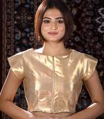 Gold Silk readymade blouse