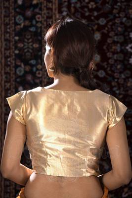 Gold Silk readymade blouse 2