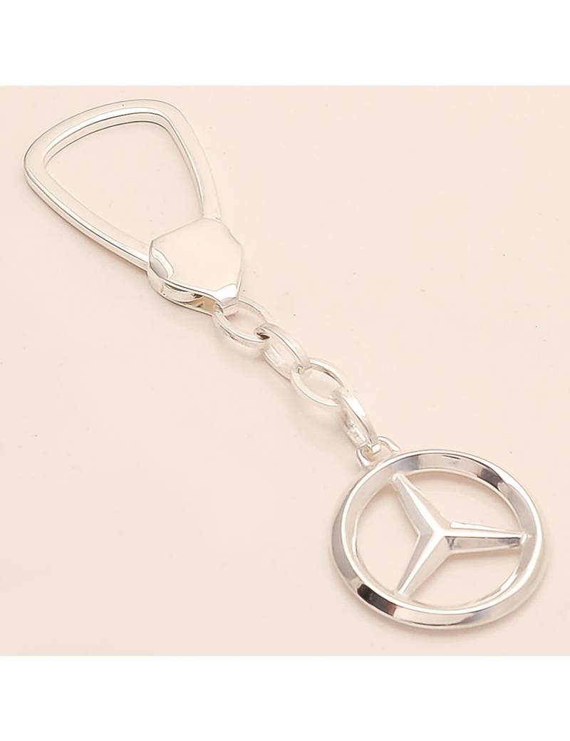 Mardies Car Logo Key Chain 925 Sterling Silver Unisex Christmas Fine Jewelry New