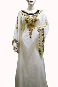 Royal Moroccan Beautiful Zari Work Jilbab Jalabiya Kaftan Dress