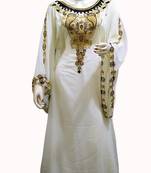 Royal Moroccan Beautiful Zari Work Jilbab Jalabiya Kaftan Dress