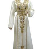 Royal Moroccan Beautiful Zari Work Jilbab Jalabiya Kaftan Dress