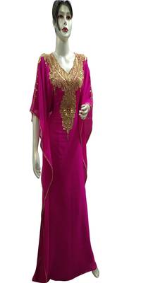 Gandura Moroccan Arabic Traditional Party Thobe Kaftan 1