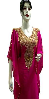 Gandura Moroccan Arabic Traditional Party Thobe Kaftan 2