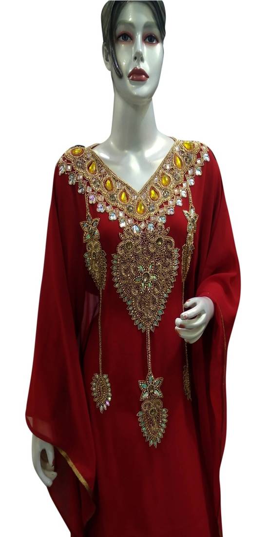 New Modern Moroccan Arabic Eid Kaftan Dress For Women Gown